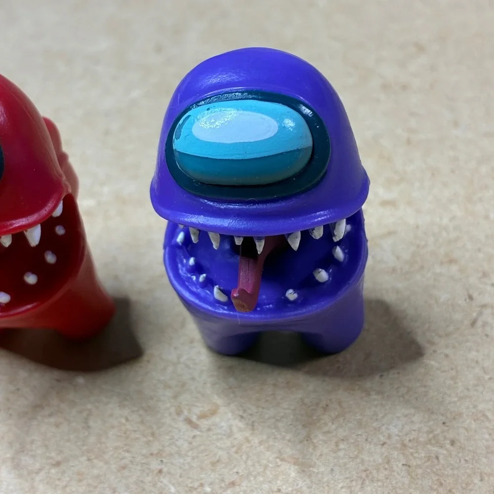 Official Among Us Monster Impostor Figure Lot Red Purple Innersloth Minis 2”